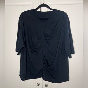 La Vaca Loca Asymmetric Ruched T shirt M/L